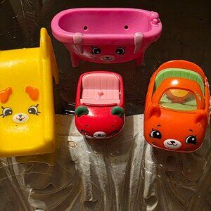 Shopkins Mcdonalds Happy Places and Cutie cars Lot Slide Tub